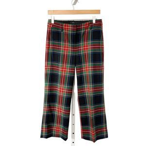J.Crew Petite Hayden Wool-Blend Kickout Crop Pant Stewart Tartan